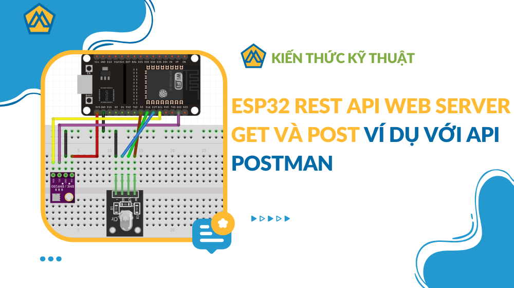 ESP32 Rest API Web Server GET và POST Ví dụ với API Postman